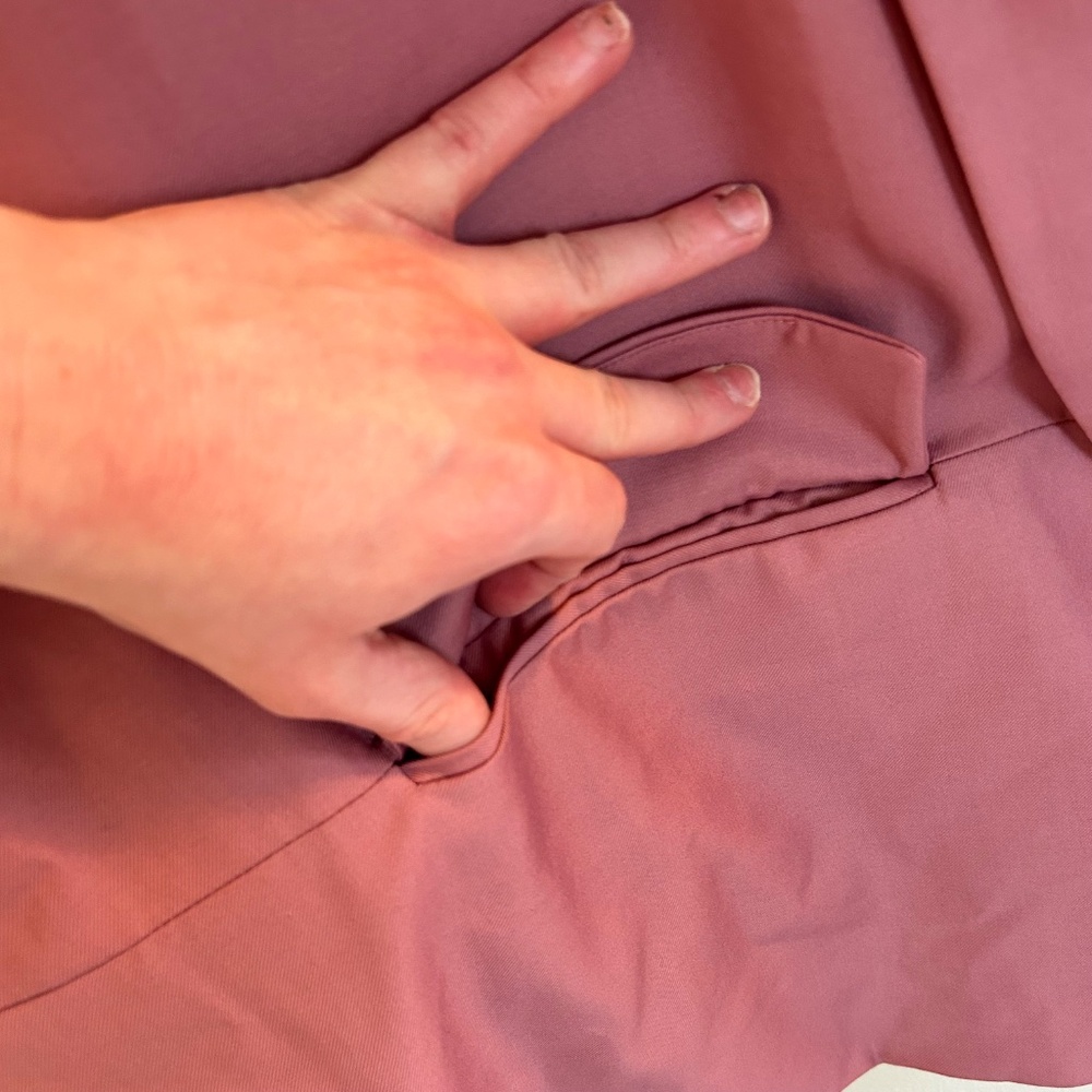 Mare Mare x Anthropologie Cinch Sleeve Blazer Mauve Size 2X Plus Dusty Rose Pink - Picture 8 of 10